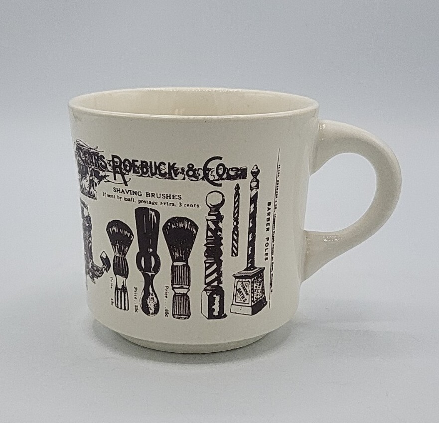 Vintage Sears Roebuck & Co Shaving Mug & Brush Advertising Razors