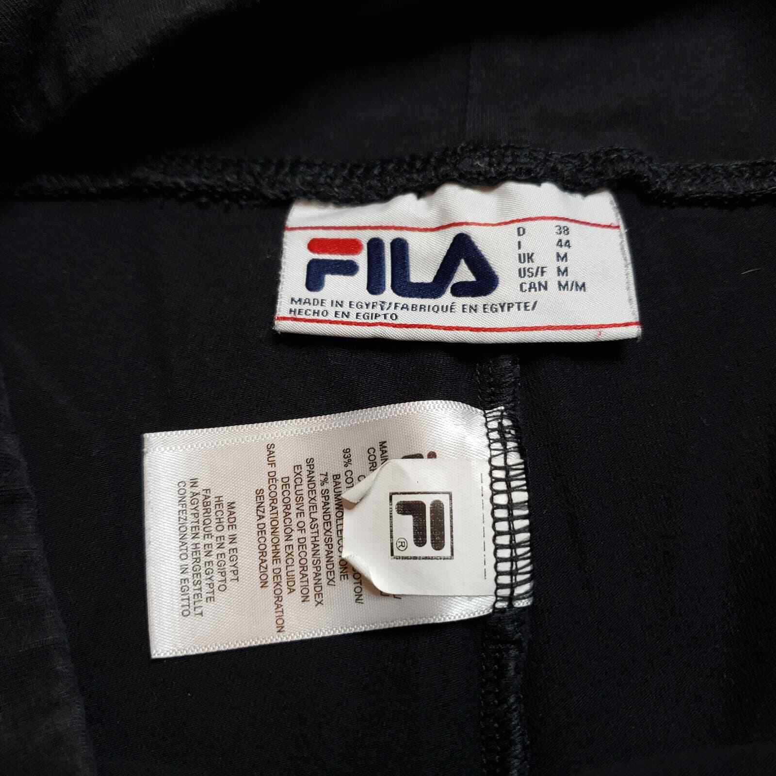Fila leggings donna sportivi cropped nero taglia media