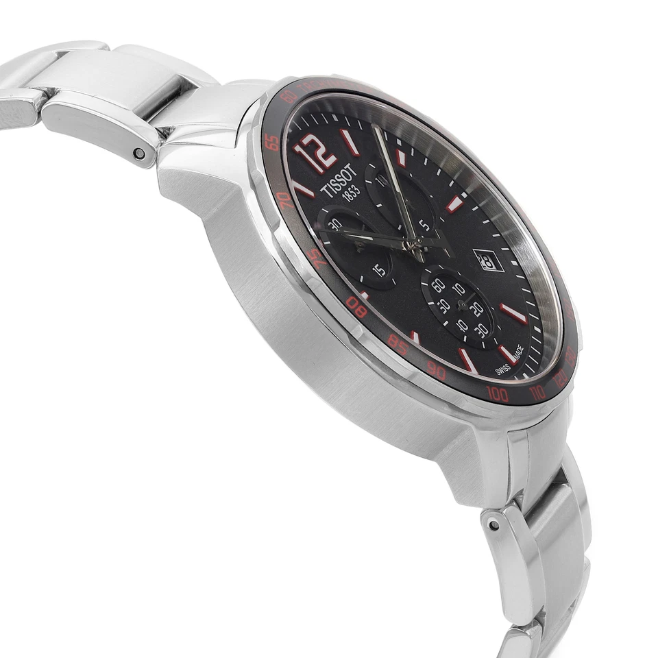 Кварцевые часы Tissot Quickster 42 мм сталь черный циферблат T095.417.11.057.00 - Изображение 4 из 4