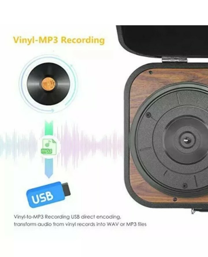 Voksun Record Player Bluetooth 