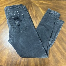 Ksubi Jeans Black Distressed Size 40x31 Skinn...