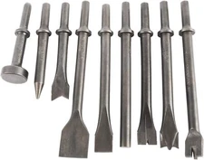 9pcs Pneumatic Chisel Set Air Hammer Punch Chipping Bits Hammer Drill Tool Work