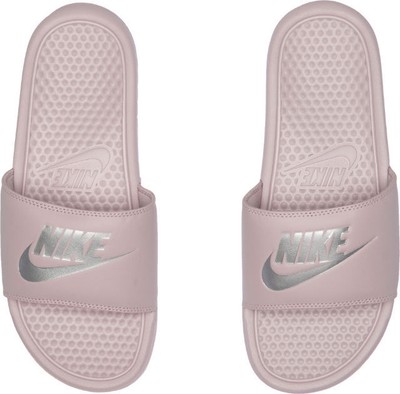 nike pink sliders
