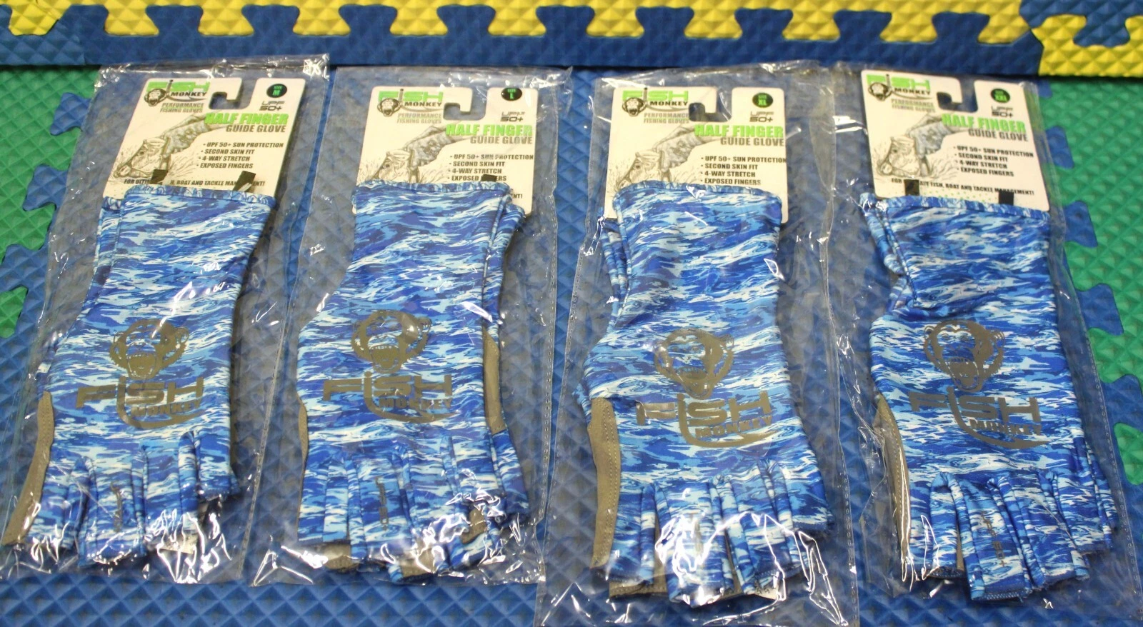 Fish Monkey Performance Half Finger Guide Glove FM11-BLWTRCAM-CHOOSE YOUR SIZE!