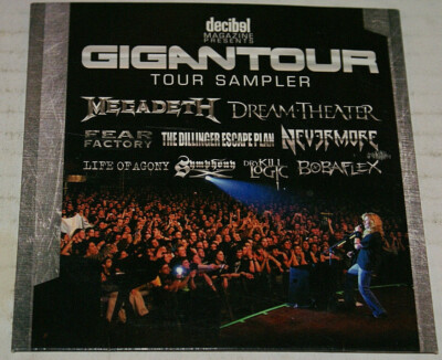 Decibel Magazine Presents Gigantour Sampler CD Megadeth Dream Theater Etc 