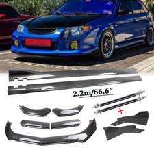 Carbon Fiber Front Bumper Lip Spoiler For Mazda Protege Body Kit Side Skirt
