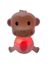 Cute PVC Color Changing Monkey Safari Mates Desk Table Calm Glow Night Light 4"