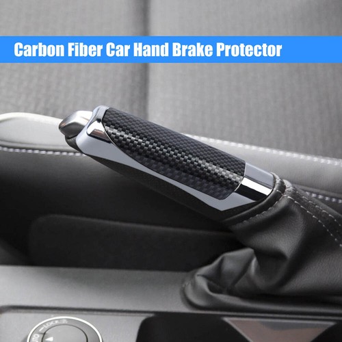 Universal Black Carbon Fiber Car Hand Brake Cover Protector Trim Car Accessories - Picture 12 of 14