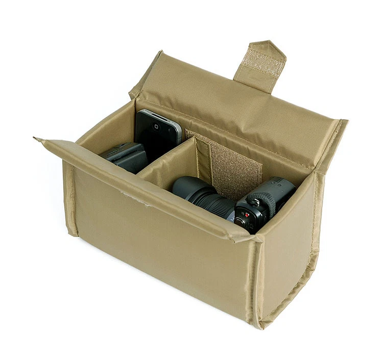 Light vintage canvas pocket leather camera bag - Image 3 of 4