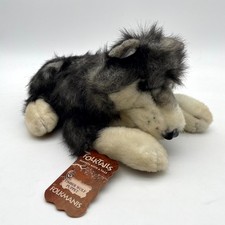 Folkmanis Folktails Timber Wolf Hand Puppet Plush Gray White Stuffed Animal