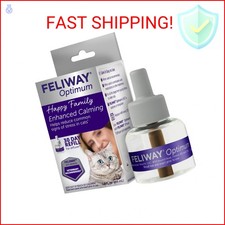 FELIWAY Optimum 30 Day Cat Calming Refill for Pheromone Diffuser, 48ml - Helps