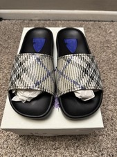 Burberry Dive Lichen IP Check Slide Sandals Size 8US/41 Euro