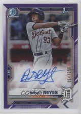 2021 Bowman Chrome Prospects Purple Refractor 54/250 Adinso Reyes Auto o1w