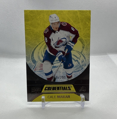 Upper Deck Credentials Yellow Cale Makar Avalanche #13 2021-22 Serial #60/299