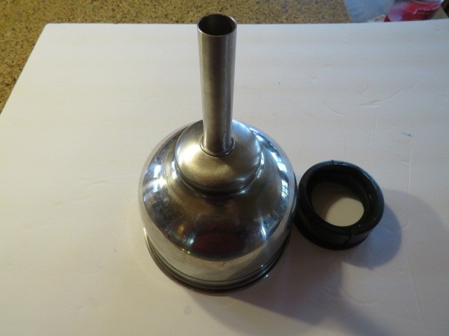 Vintage 9"T  X 6.3/8"OD Stainless Steel Funnel Vacuum Nicro Siphon Coffee Maker