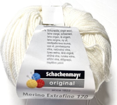 Schachenmayr  MERINO EXTRAFINE 170 YARN. 1pk. col 1. I Combine Ship, Read Det