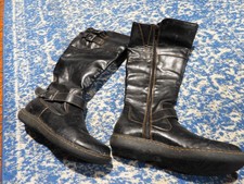 B.O.C. Black pebbled faux leather knee-high womens riding boot size 10