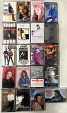 VINTAGE COUNTRY MUSIC CASSETTE TAPE LOT OF 20 - MOST IN CASES - 1980'S  1990'S