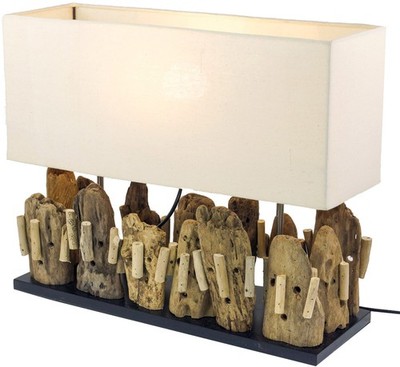 Tischlampe / Tischleuchte Matuba, handgefertigtes Unikat aus Naturmaterial, Tre