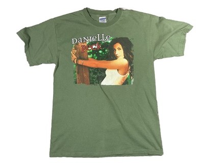 VTG Danielle Peck T Shirt Rare Country Music Rock And Roll Medium Green 