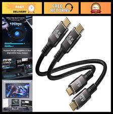 6" USB C Cable 2-Pack, 10Gbps Data Transfer, 4K Video Output, Fast Charging, Nyl