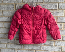 Uniqlo Long Sleeve Zip Up Hooded Puffer Jacket Girl's Size 3-4