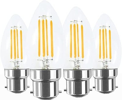 4W B22 Bayonet LED Filament Candle Light Bulb,2700K Warm White 400LM,C35 Shap...