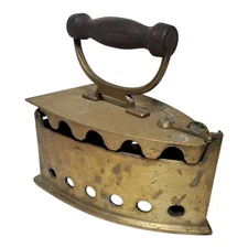 Antique Brass Coal Burning Iron