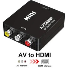 RCA AV to HDMI HD Converter Composite CVBS Video Adapter For TV/PC/DVD/PS3/ STB