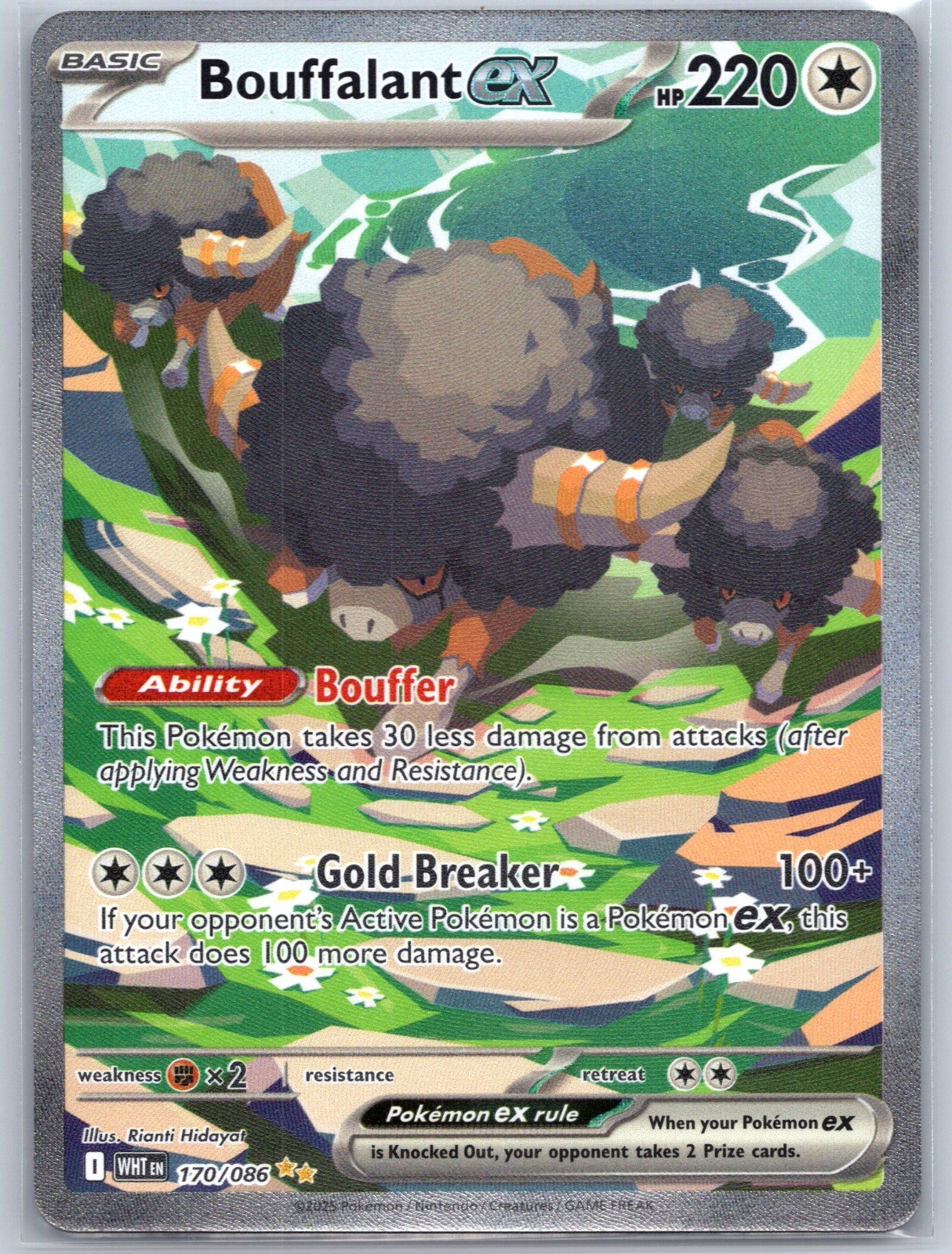 Bouffalant ex 170/086 Near Mint SV: White Flare Pokemon Shipnow