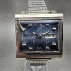 Seiko 5 Actus Watch Men 34mm Blue Dial Silver Tone Daydate 6106-5440 Runs VTG