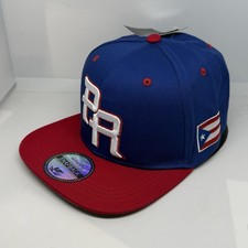 PUERTO RICO BASEBALL PR 3-D EMBROIDERED - PUERTO RICO FLAG AT SIDE SNAPBACK HAT