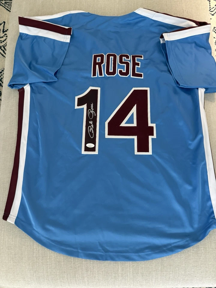 Pete Rose signed autographed Phillies jersey. JSA. XL - Image 2 of 4