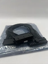 6x 30CM High Quality 24-pin Dual PSU Power Supply Cable ATX Motherboard Adapter