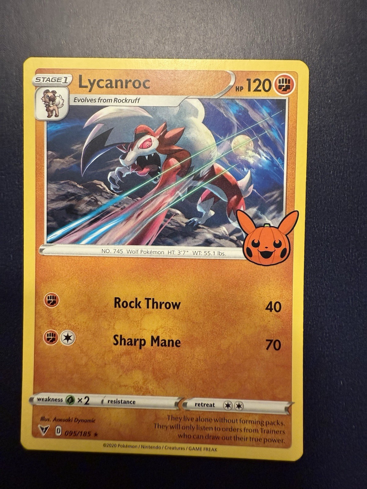 Pokemon Trick or Trade Lycanroc 95/185 TCG Trading card