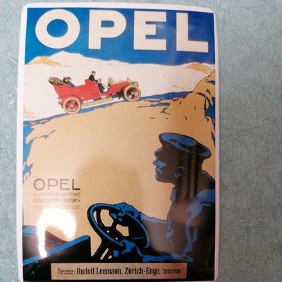 Schild von Gree Tin Luzern, Motiv Opel 14,5 x 10 cm