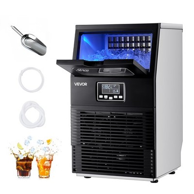 VEVOR Commercial Ice Maker 80lbs/24h Ice Machine 12Lbs Storage Bar Restaurant