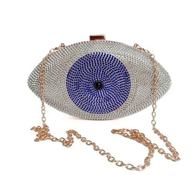 Evil Eye Rhinestone Clutch Purse Crystal Evening Bag Wedding Party Handbag