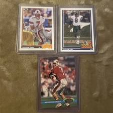 1991 Upper Deck Stadium Club Browning Nagle Gold Ink On Card Auto Jets Rookie