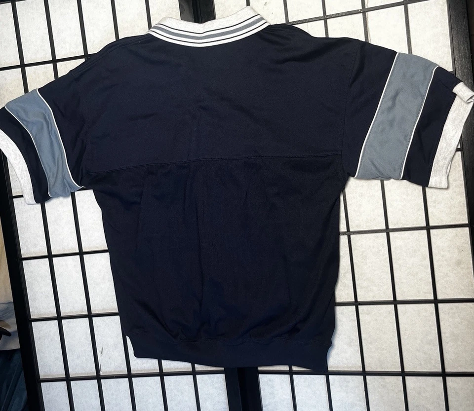 Vintage 1920s Men’s M The Great Gatsby Navy Puffy Short Sleeve Polo Shirt TTC GW - Image 3 of 4