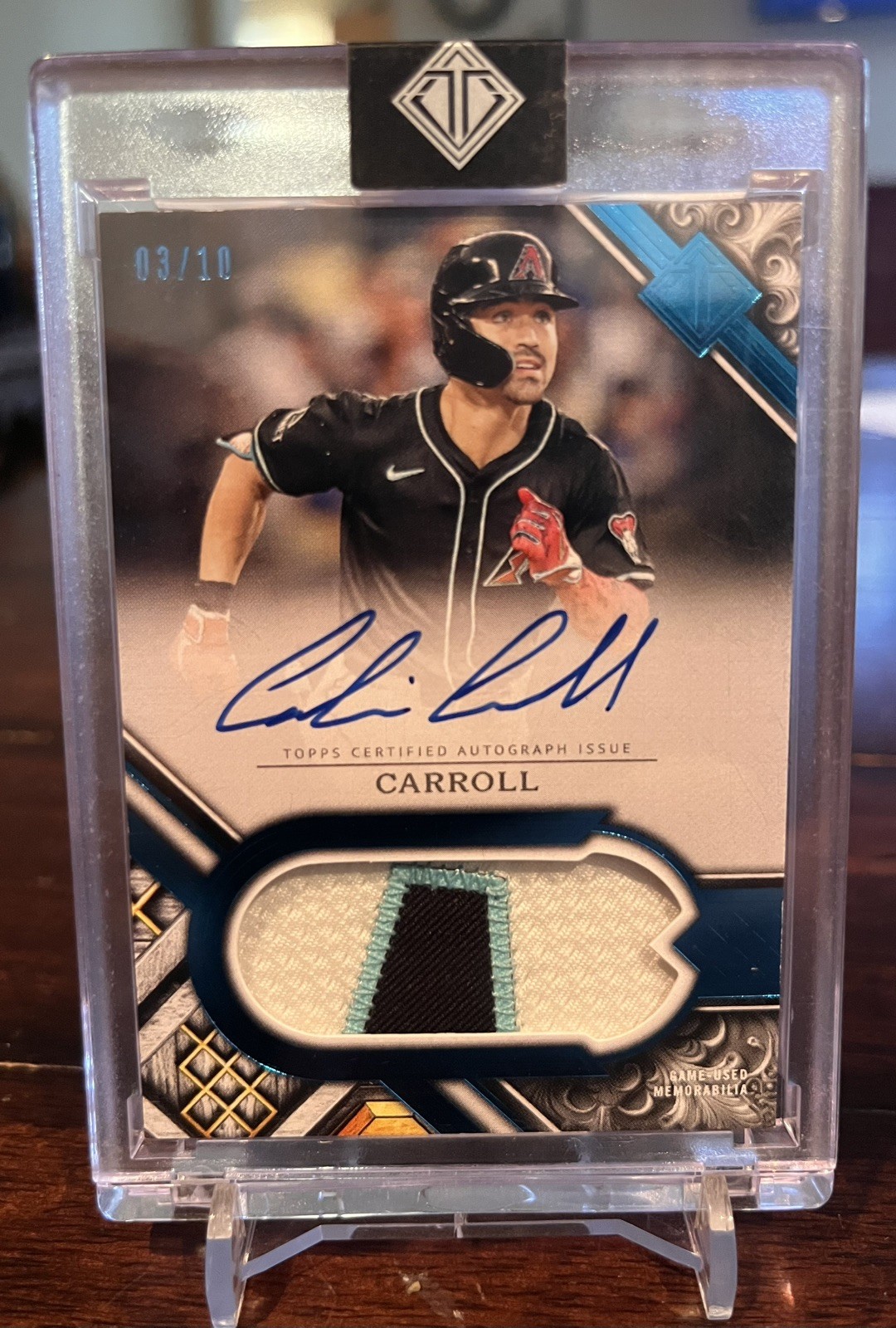 2025 Topps Transcendent Collection - Patch Auto Corbin Carroll #PCA-CC Blue /10 