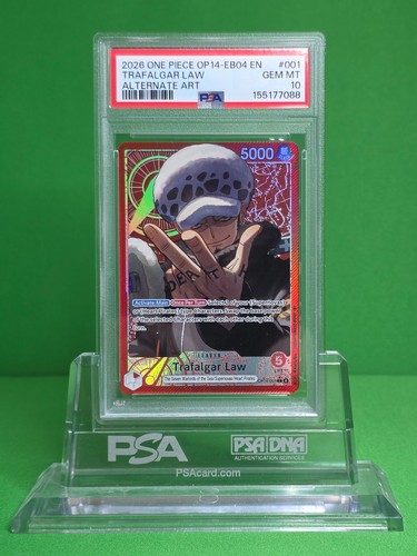 Trafalgar Law (Alternate Art) graded PSA 10 for sale on eBay