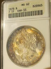 1878 Morgan Silver Dollar - 7/8 TF, old gen ANACS, MS 62, VAM 33, 5263