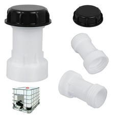 IBC Verl&auml;ngerung Distanzst&uuml;ck Adapter gerade S60x6 Grobgewinde auf S60x6 +Deckel