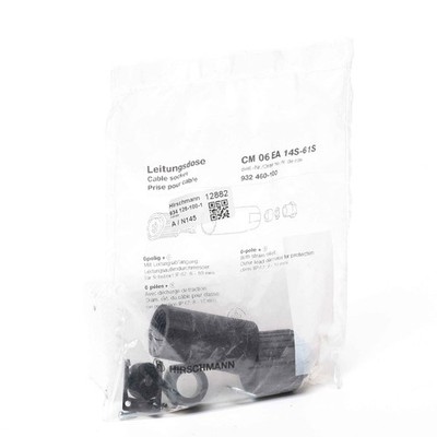 Hirschmann 934 126-100-1 934126100 Rundstecker Stecker PZl: 6 + PE Serie -new-