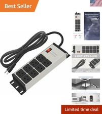 Versatile Surge Protector Power Strip 20A with 6FT Heavy-Duty Extension Cord