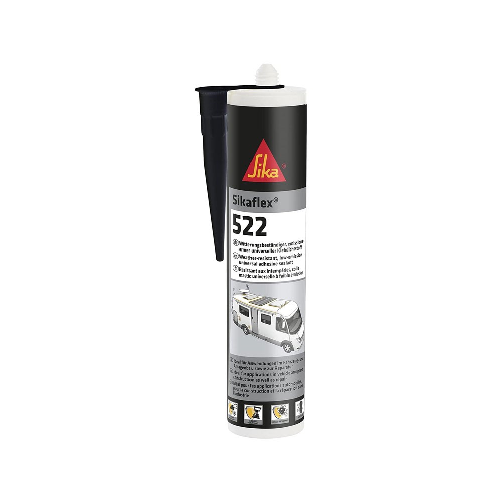 Sikaflex 522 Caravan schwarz 300ml STP universeller Klebstoff, Dichtstoff, UV