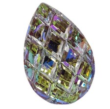 Large AB Faceted Glass Teardrop Prism Suncatcher Rainbow Maker Ornament