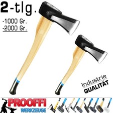 2 x Profi Spaltaxt Spaltbeil Axt Beil Holz Spalten Eschen Stiel 1000 + 2000 Gr.