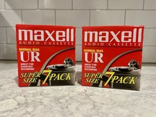 2 Pack 14 Super Size Maxell Audio Cassette Tape UR 90 Normal Bias 90 Minutes